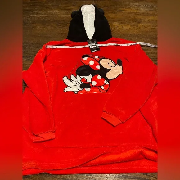 Disney Red and Black Minnie Mouse Hoodie - Picture 7 of 13